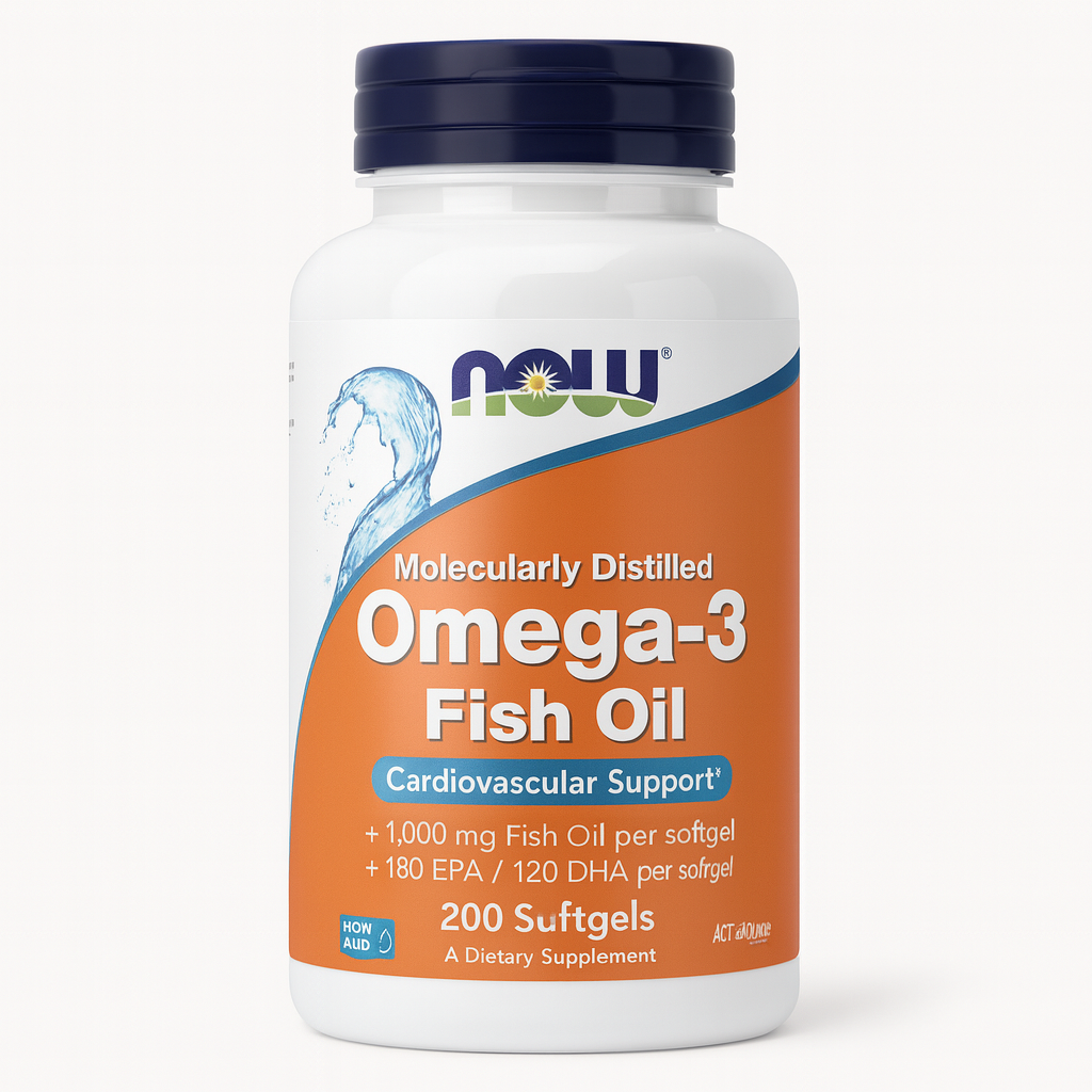 NOW Foods Omega-3 Fish Oil 200 Softgels – Cardiovascular Support